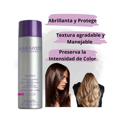 Imagen 2 del producto Shampoo Amethyste Color 250ml Restaura Protege Brillo