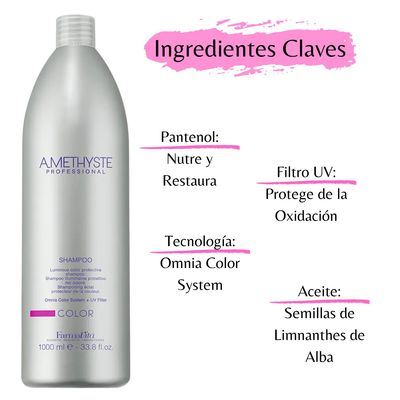 Imagen 2 del producto Shampoo Amethyste Color 1000ml Restaura Protege Brillo