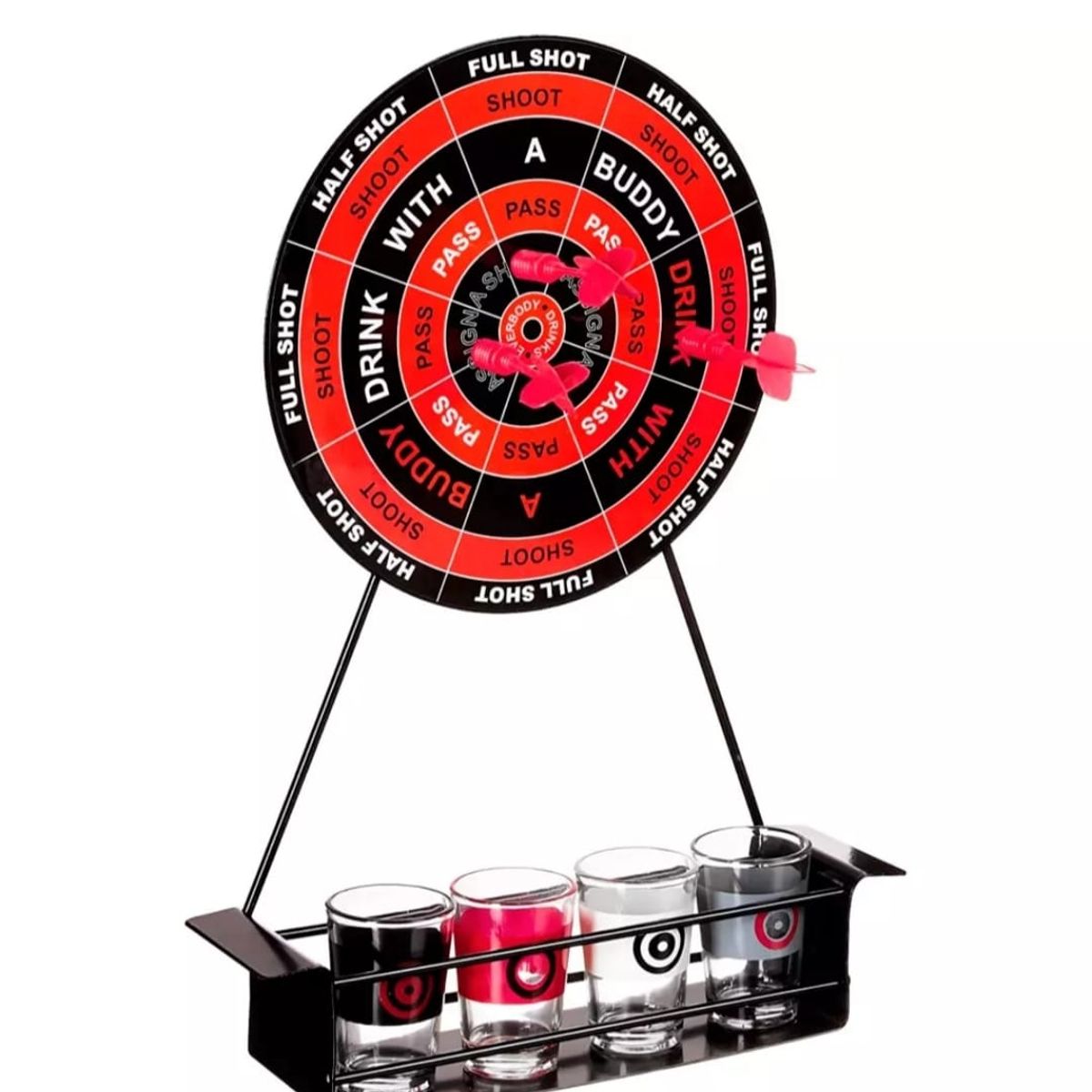 GENERICO - Juego De Dardos + 4 Shot Para Tomar Tiro Al Blanco