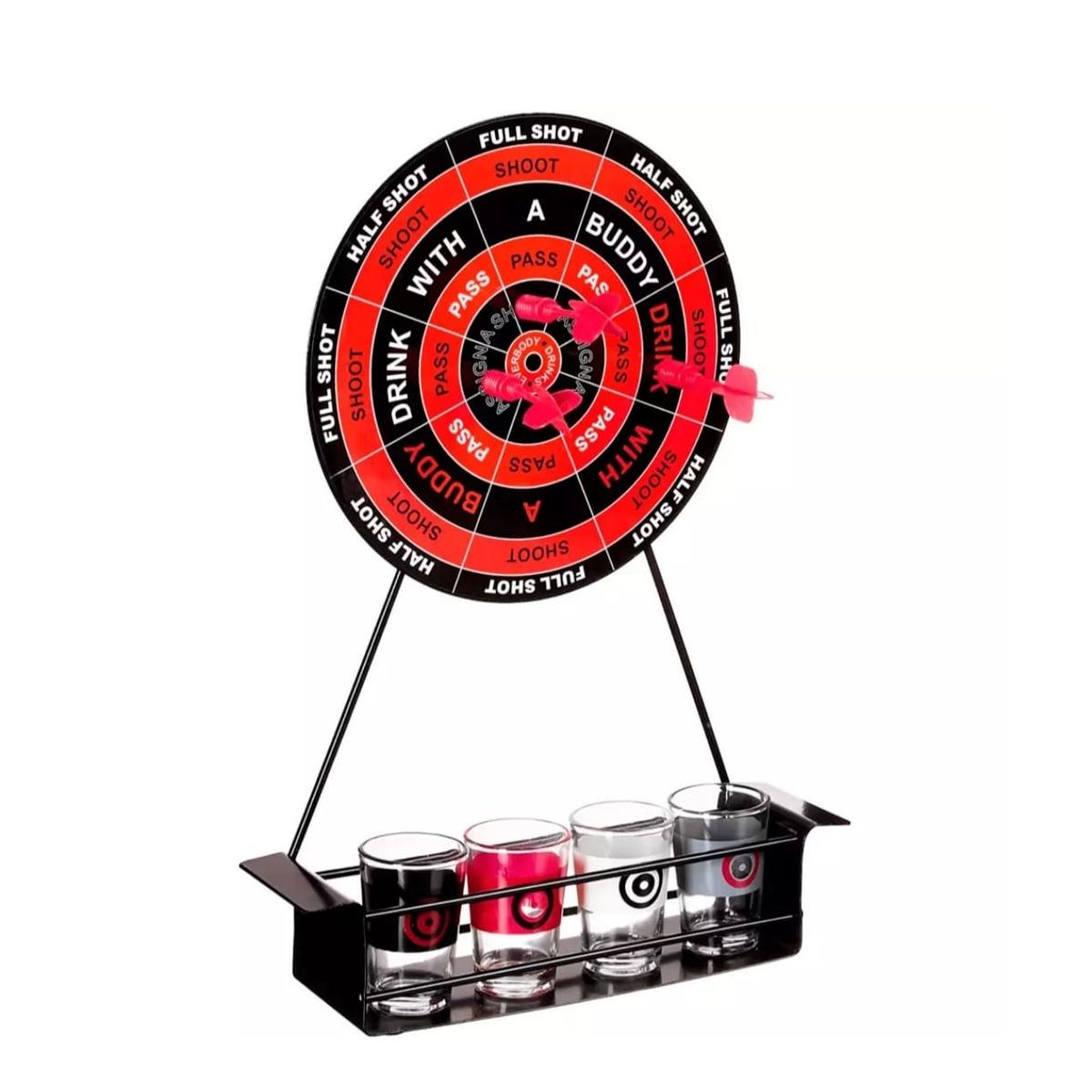 GENERICO - Juego De Dardos + 4 Shot Para Tomar Tiro Al Blanco