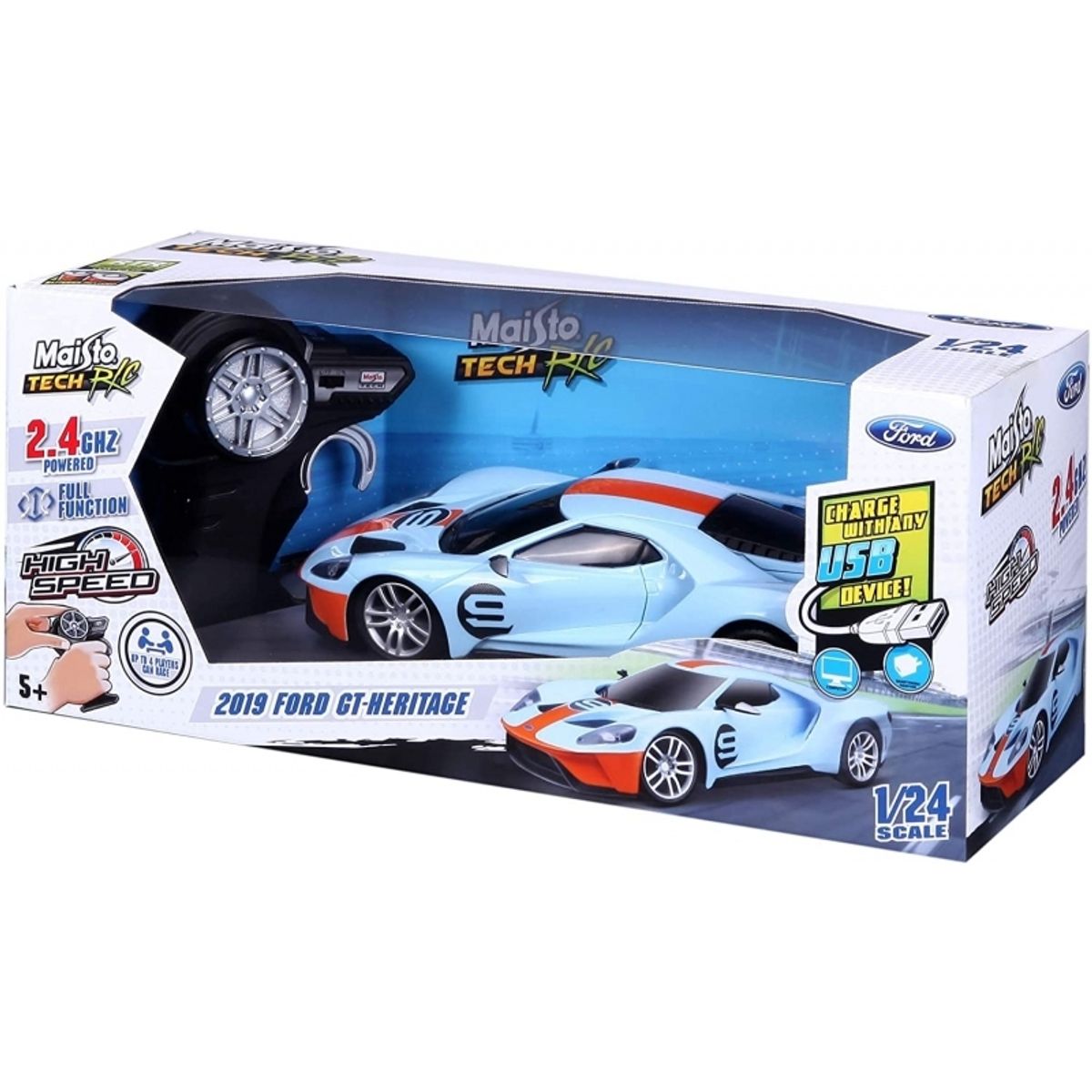MAISTO - MAISTO 82335 R C 1:24 PREMIUM 2019 FORD GT HERITAGE
