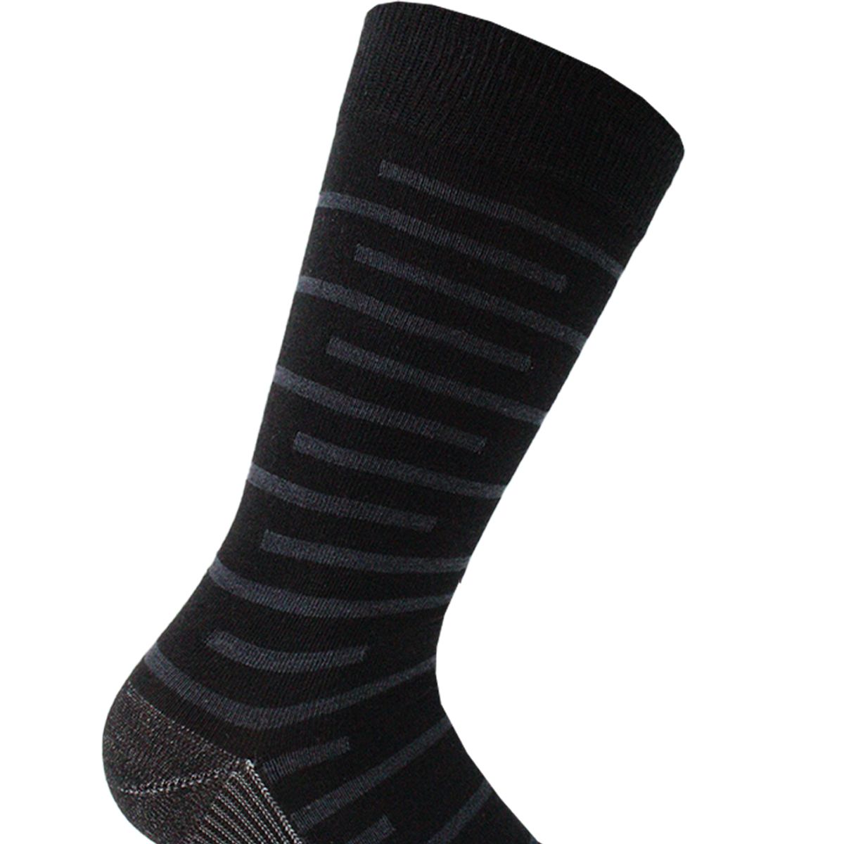 PERUGGI - 2 Pares Calcetín Cobre + Bamboo Diseño Largo Americano Negro