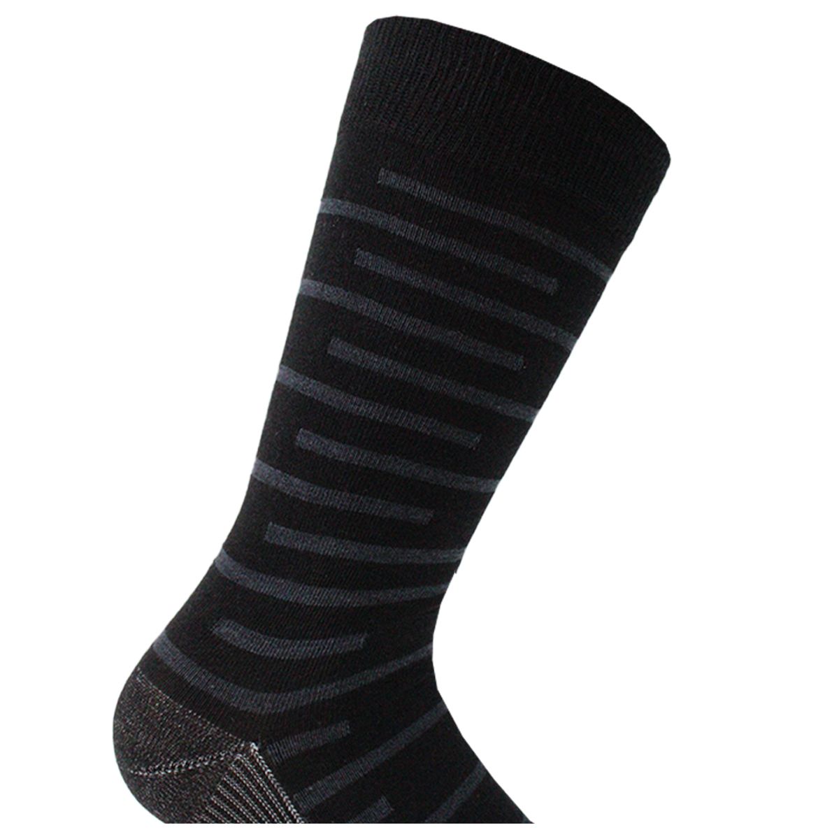 PERUGGI - 2 Pares Calcetín Cobre + Bamboo Diseño Largo Americano Negro