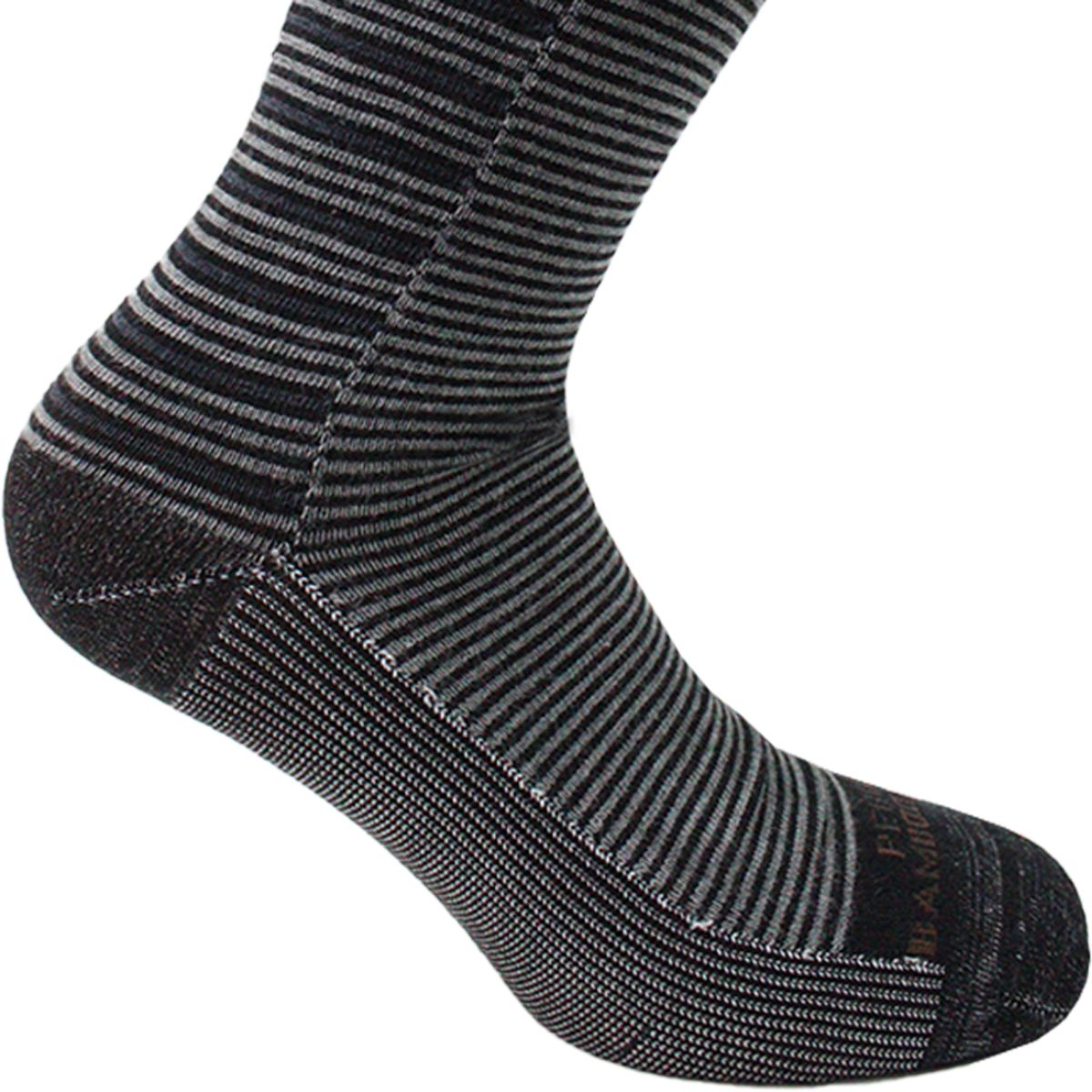 PERUGGI - 2 Pares Calcetín Cobre + Bamboo Diseño Largo Americano Negro