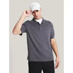 CALVIN KLEIN - Polo Tonal Debossed Gris