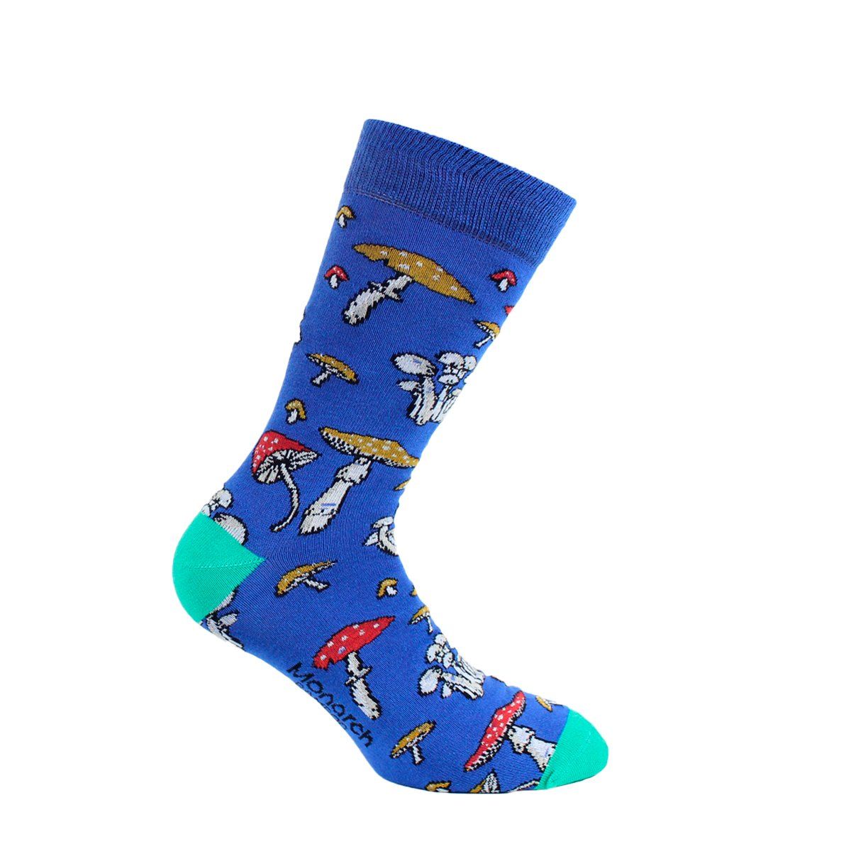 MONARCH - Calcetin Hongos Largo Americano Azul
