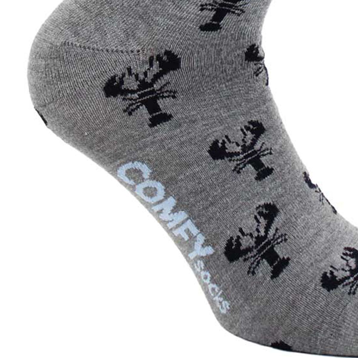 MONARCH - Calcetin Bamboo Escorpion Largo Americano Gris