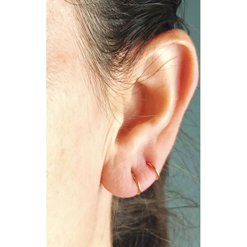 ELBAULDEJUMA - Argollas Clicker 6mm 20g Acero Quirúrgico Chapadas En Oro