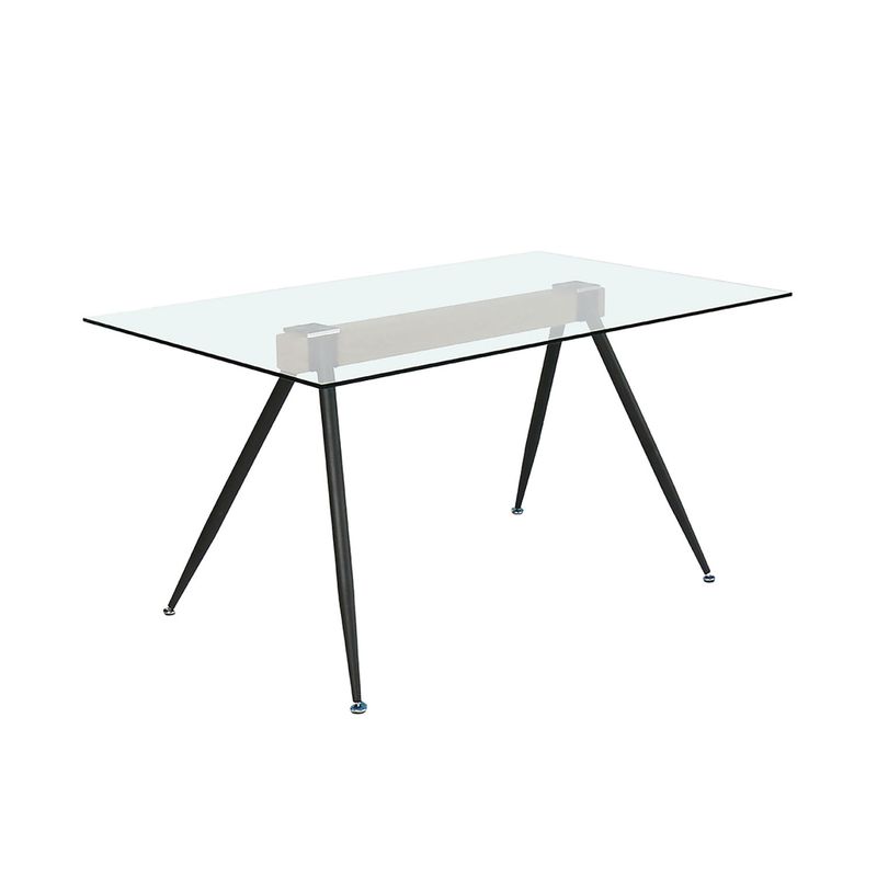 HOME REPUBLIC - Mesa de Comedor New Steel Vidrio
