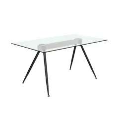 HOME REPUBLIC - Mesa de Comedor New Steel Vidrio