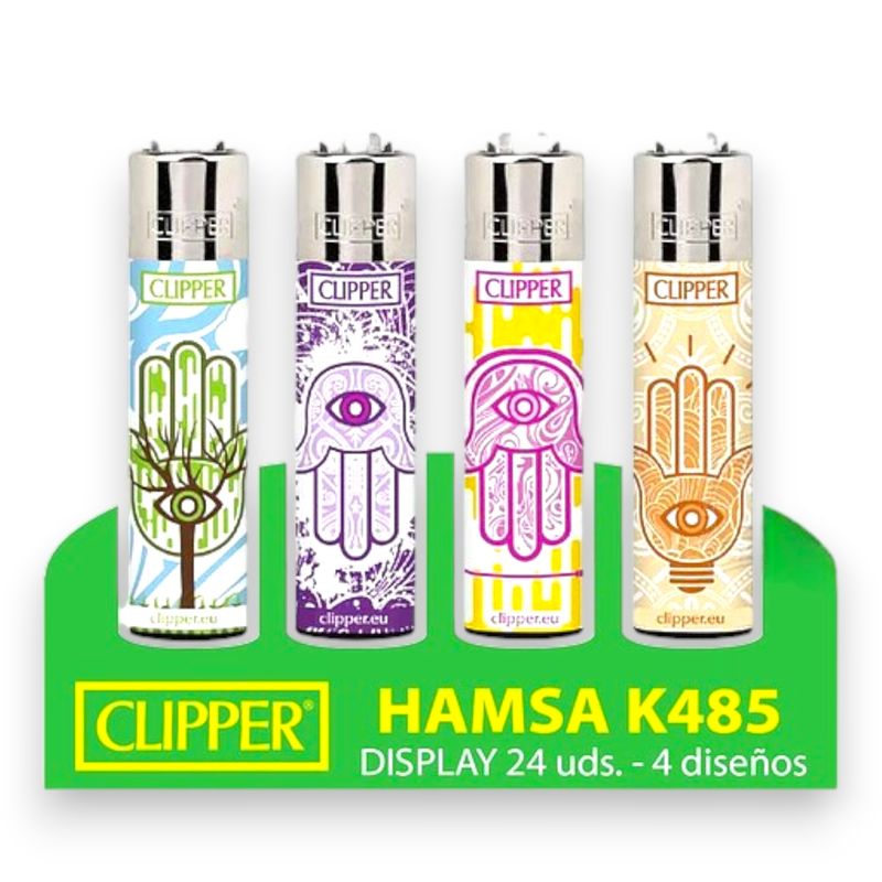 GENERICO - Encendedor Clipper Hamsa K485 - 24 Uds. Display