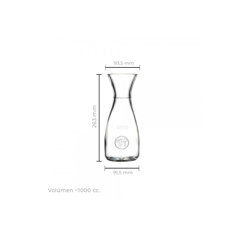 PASABAHCE - Set De 2 Botella De Vidrio 1 Litro Linea Bacchus PASABAHCE