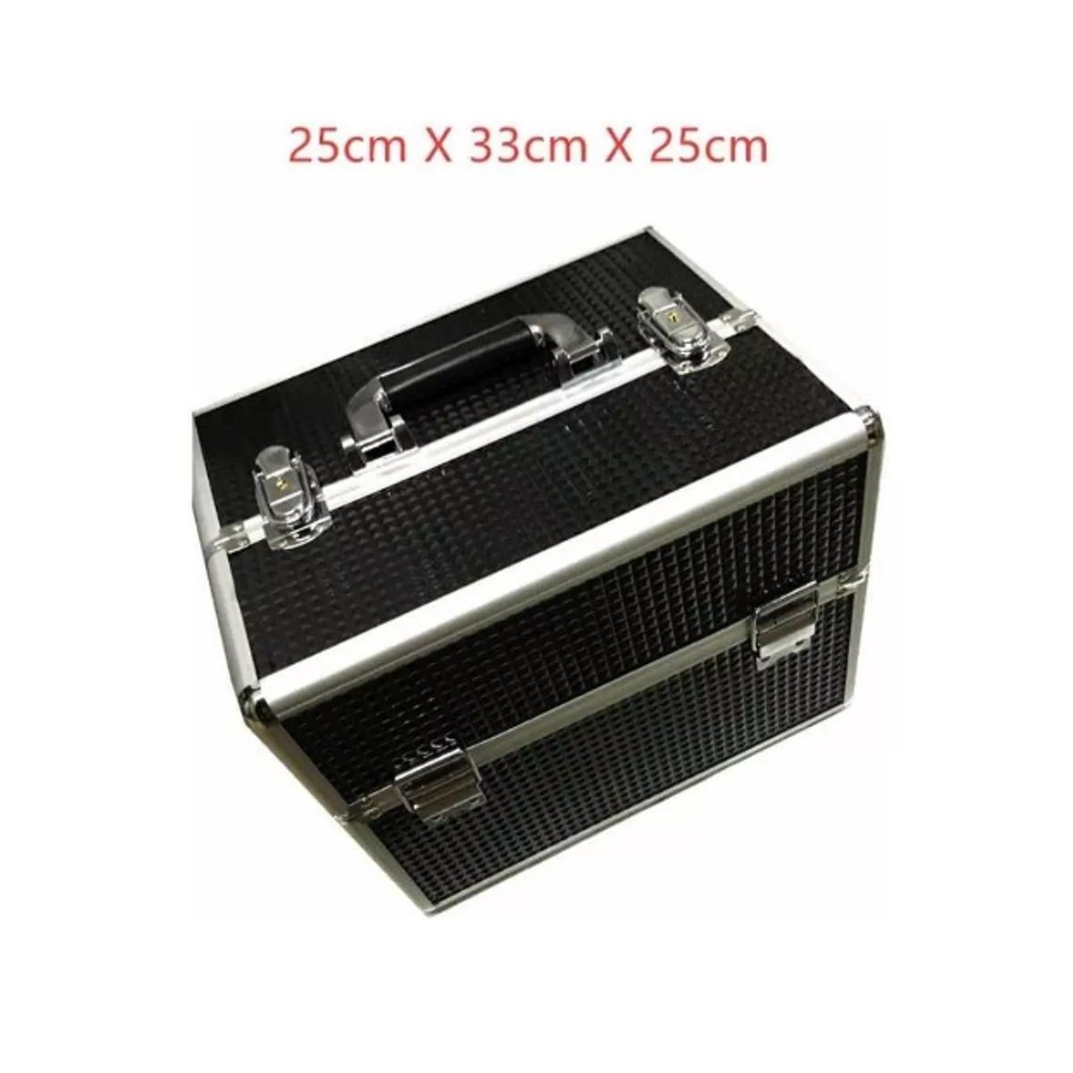 GENERICO - Maleta Para Manicure Y Maquillaje Negro Brillante