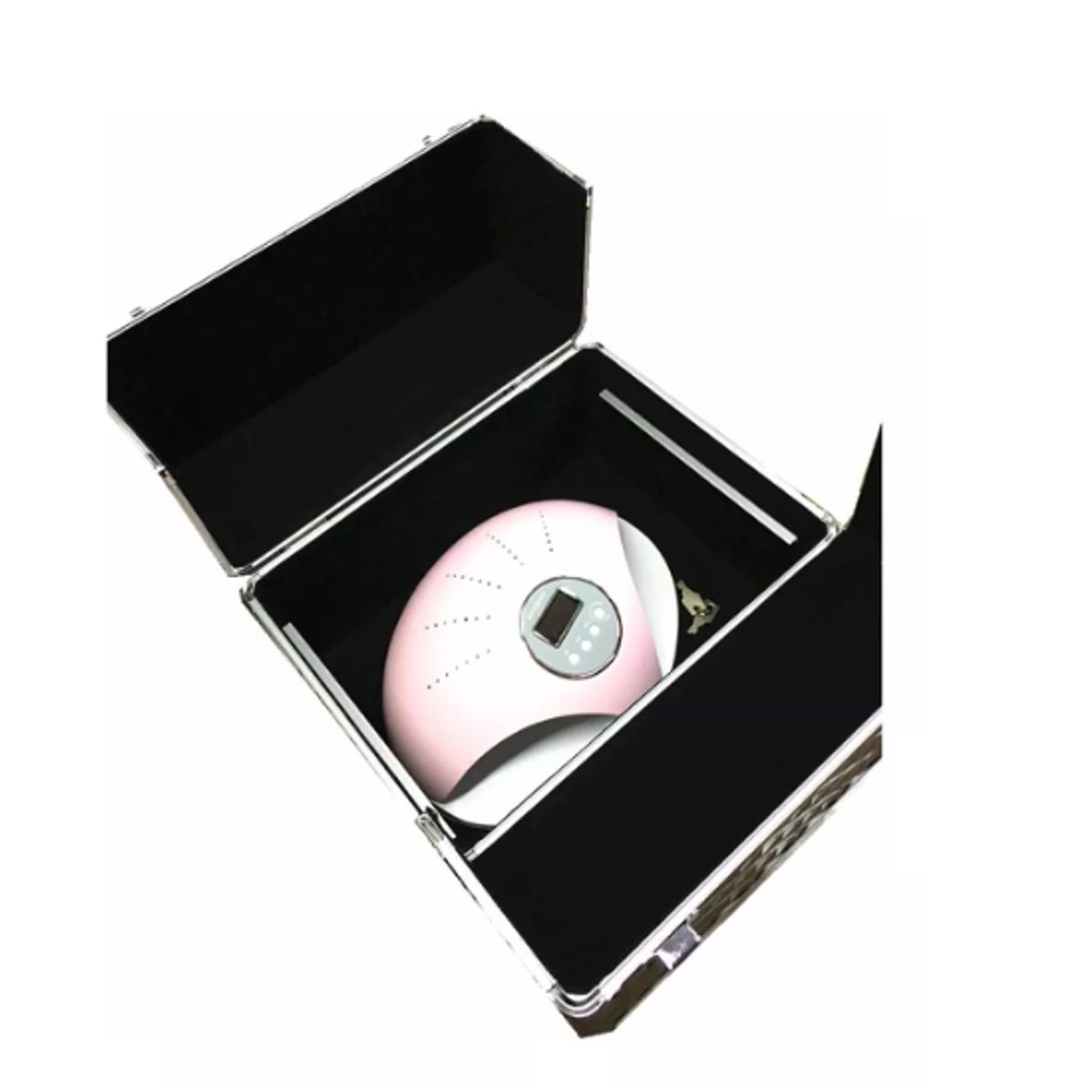 GENERICO - Maleta Para Manicure Y Maquillaje Negro Brillante