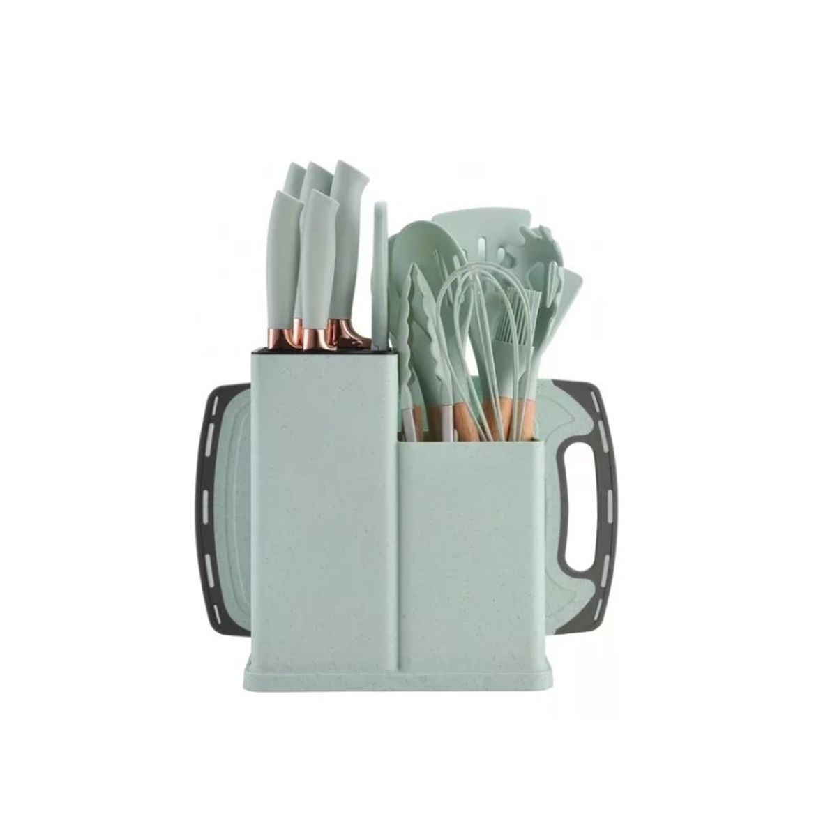 GENERICO - Set 19 Utensilios De Cocina De Acero Inoxidable Y Silicona