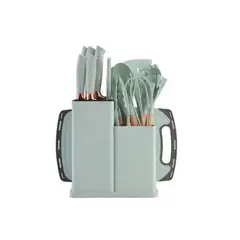GENERICO - Set 19 Utensilios De Cocina De Acero Inoxidable Y Silicona