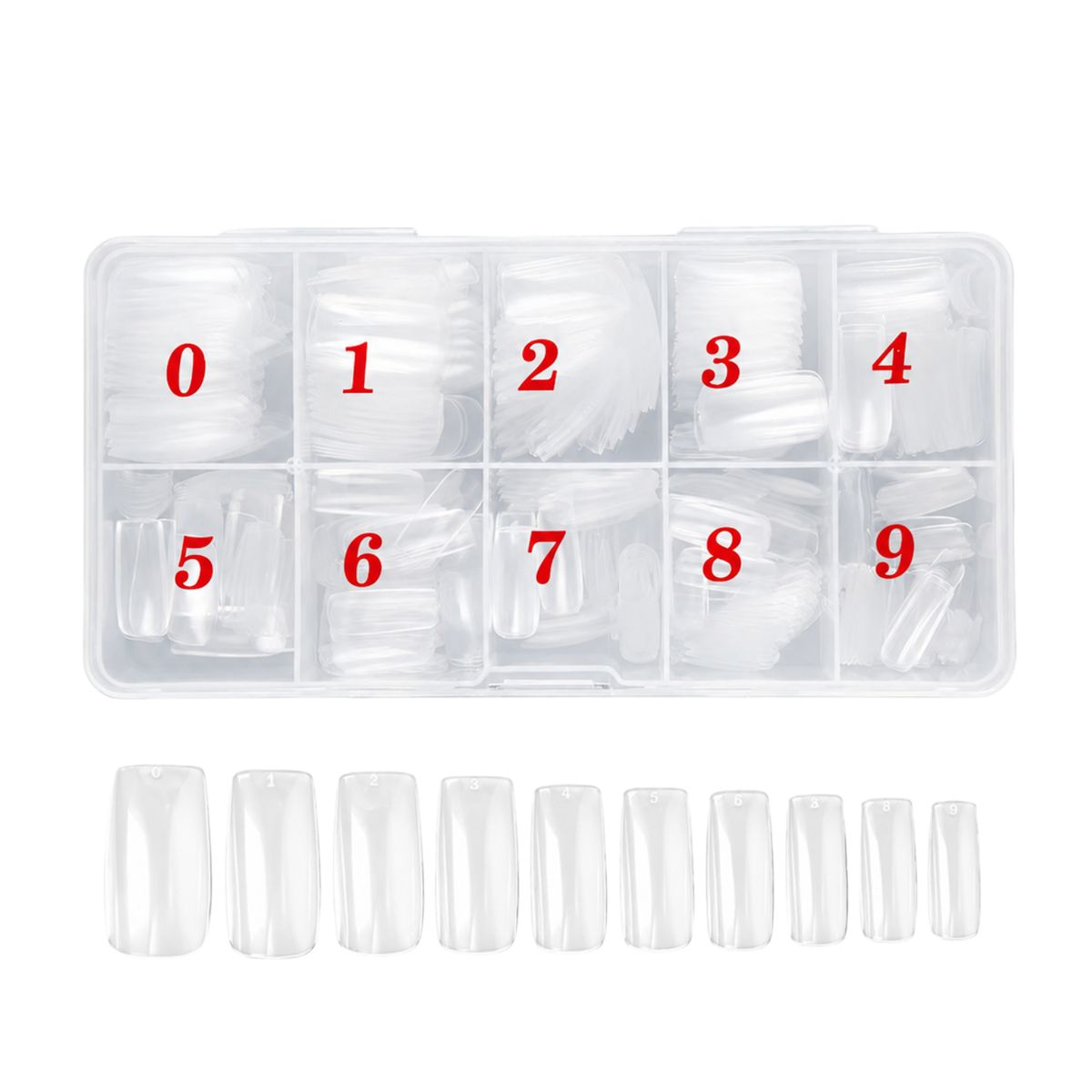 GENERICO - Caja De Uñas Postizas Transparente 500unidades