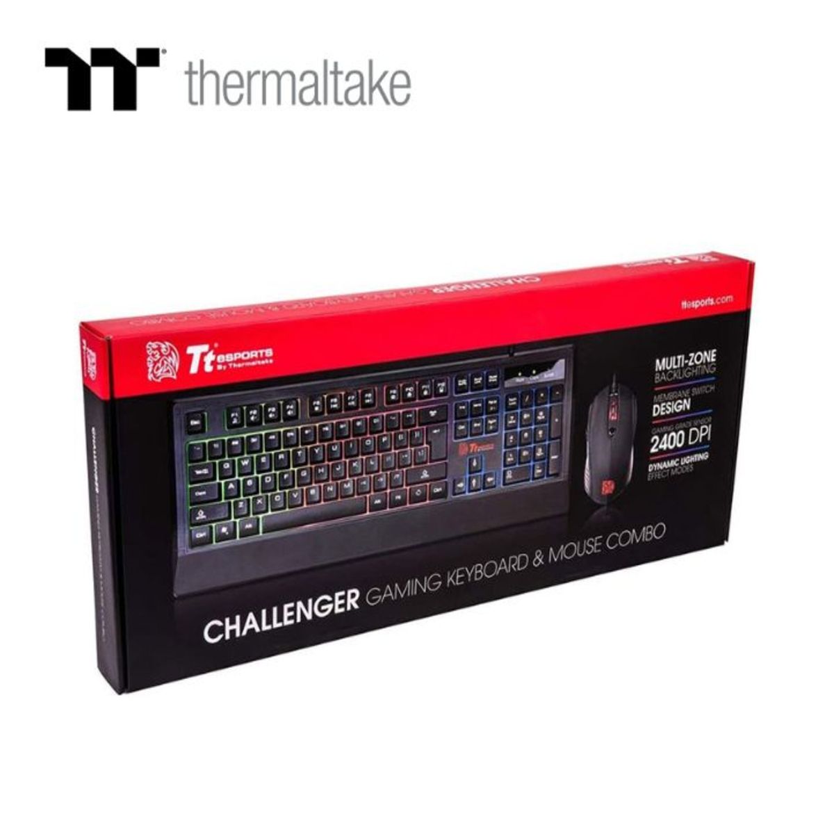 THERMALTAKE - Combo Teclado Mouse Challenger Tt Esports Prime RGB Español