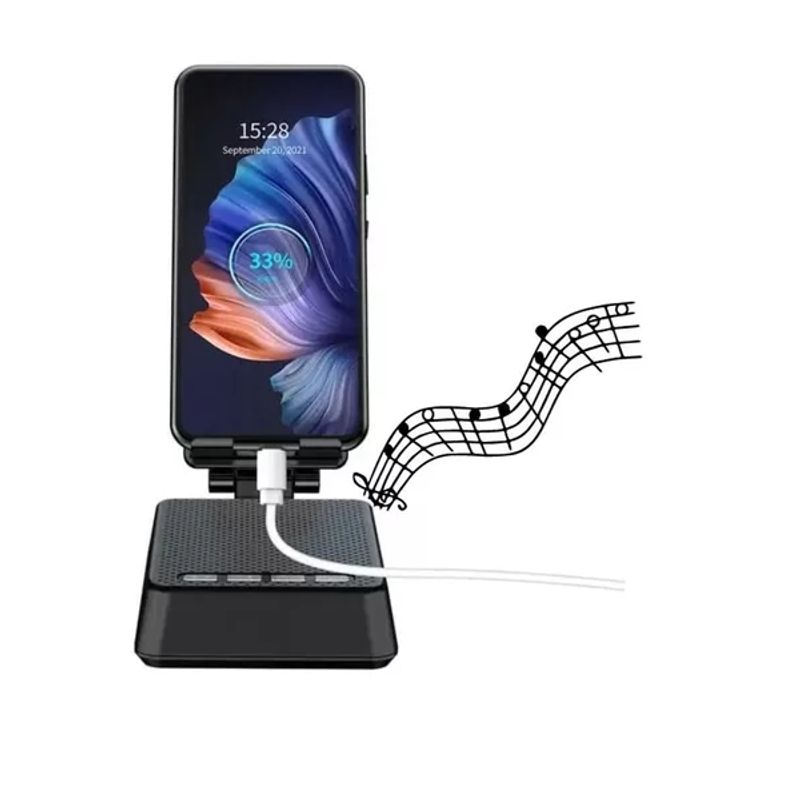 GENERICO - Soporte Celular Parlante Bluetooth Altavoz Mano Libres