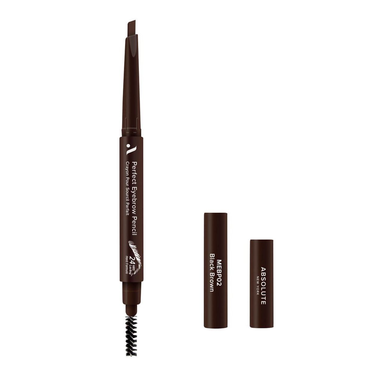 ABSOLUTE NEW YORK - Lápiz de Cejas Perfect Eyebrow Black Brown Hard