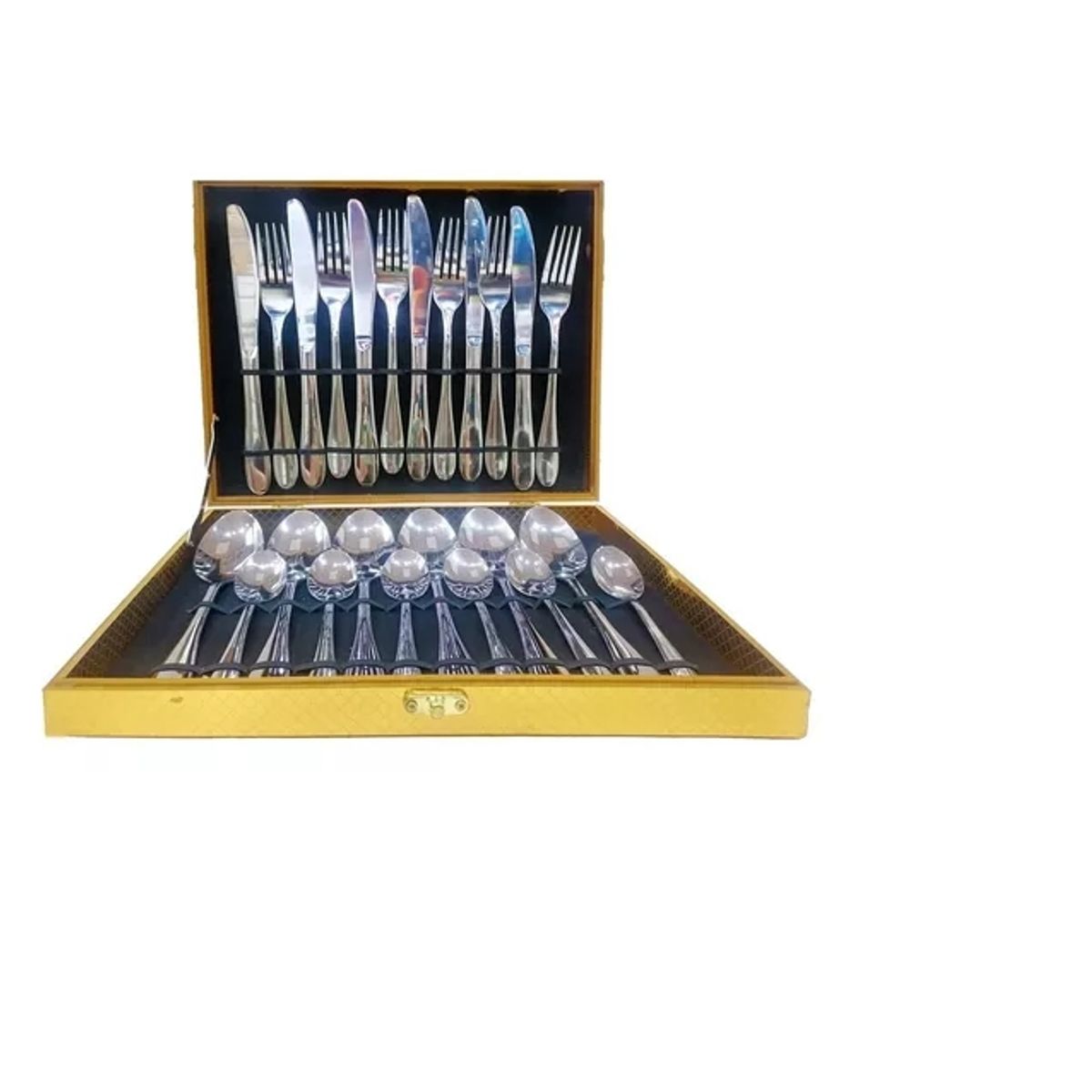 GENERICO - Set De Servicios Acero Inoxidables 24p