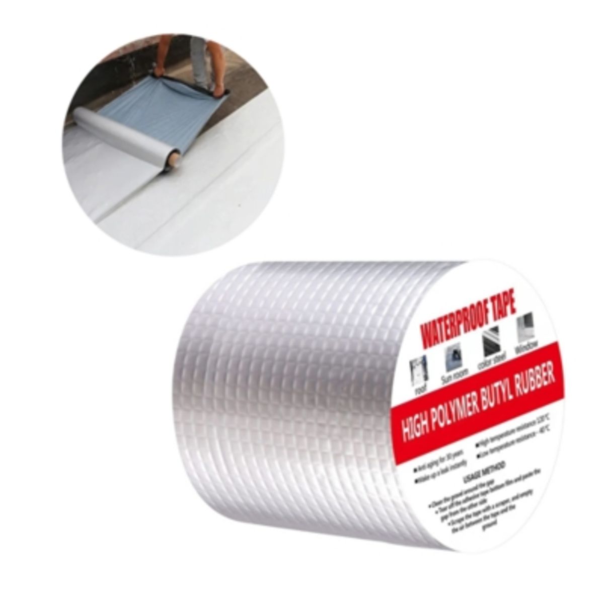 GENERICO - Cinta Sellado Goteras Impermeable Techo Ventanas 5 Metros