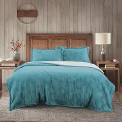 ILLUSIONS - Cobertor Sherpa Embossed 2.0 Plaza con Funda de Almohada Mod Infinity