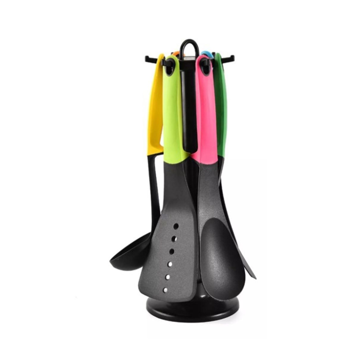 GENERICO - Set 6 Utensilios De Cocina Antiadherentes Mango De Silicona