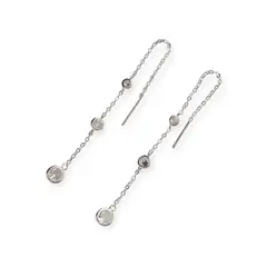 ANDREA COGGIOLA JOYAS - Aros Alexa Circones Cadena Plata Fina 925