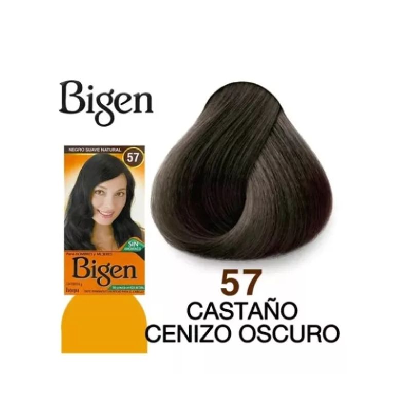 GENERICO - 57 Tinte En Polvo Para Cabellos Y Cejas Bigen 6g