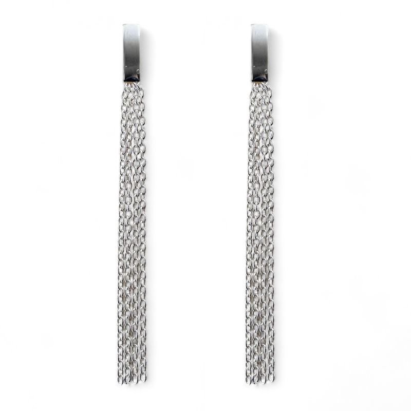 ANDREA COGGIOLA JOYAS - Aros Genesis Cadena Plata Fina 925