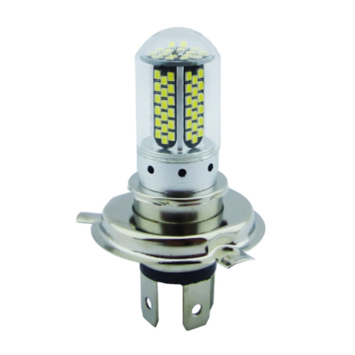 OEM - AMPOLLETA PARA MOTO H-4 NEW LUZ BLANCA 106 LED 20W 12 VOLT.