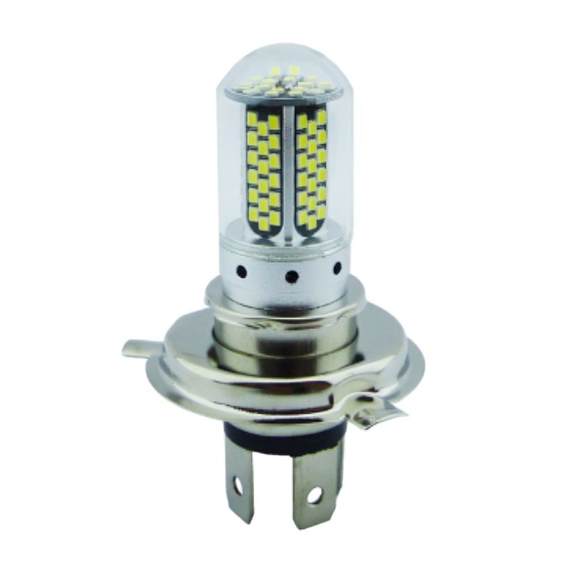 OEM - AMPOLLETA PARA MOTO H-4 NEW LUZ BLANCA 106 LED 20W 12 VOLT.