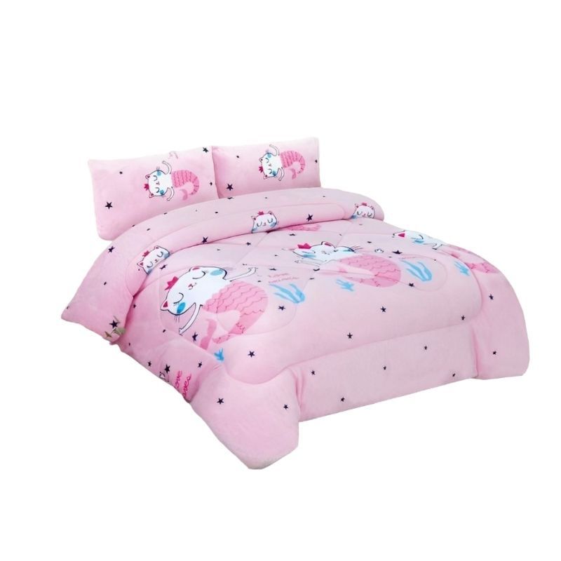 GENERICO - Cobertor Plush Algodón De Invierno Plaza y Media Con Chiporro Diseños