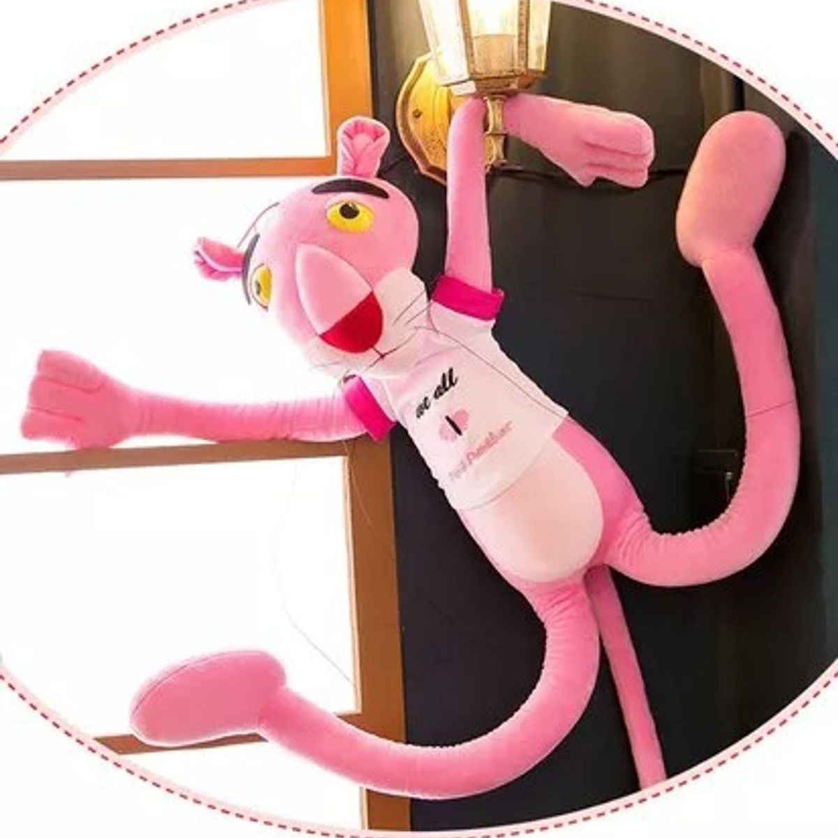 GENERICO - Pantera Rosa 55 Cm Peluche buena calidad. Con Polera