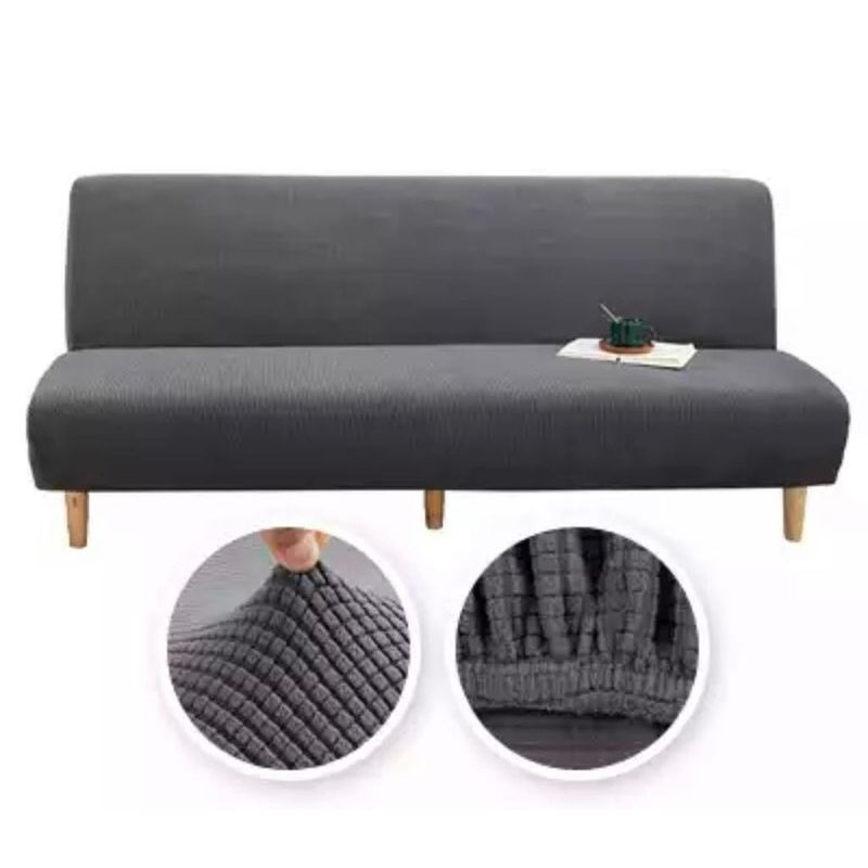 GENERICO - Funda Cubre FUTON elasticada textura GRUESA CUADRILLE