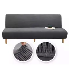 GENERICO - Funda Cubre FUTON elasticada textura GRUESA CUADRILLE
