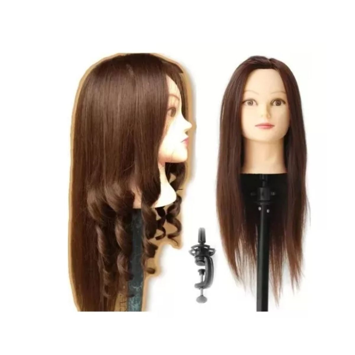 GENERICO - Cabeza CASTAÑO De Peluquería Técnica 80% Naturales Soporte  Base