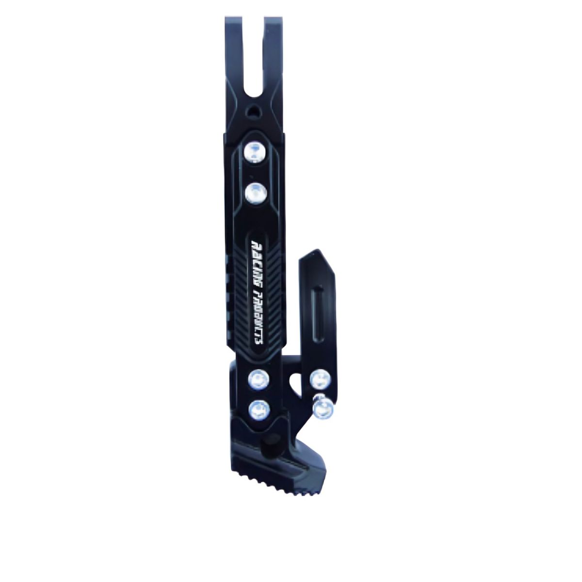 OEM - PATA DE APOYO PARA MOTO UNIVERSAL REGULABLE RACING NEGRO