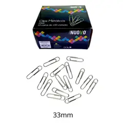 NUOVO - Clips metálicos 33mm 100 unidades