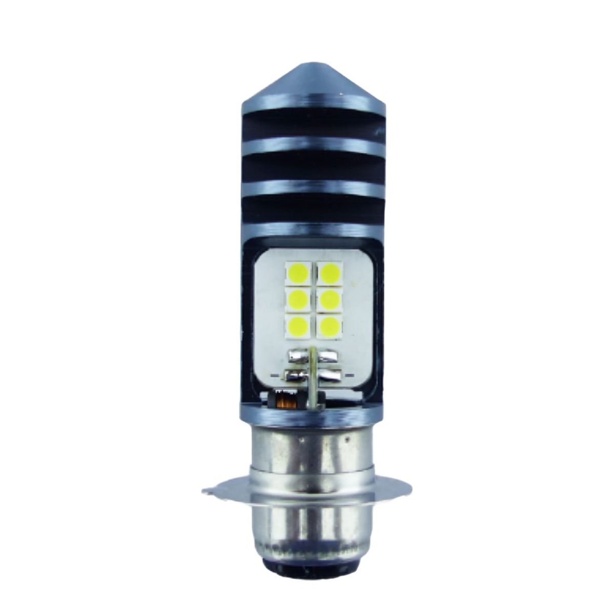OEM - AMPOLLETA PARA MOTO 12 LED HJG MOD.P15D LUZ BLANCA 12/24V