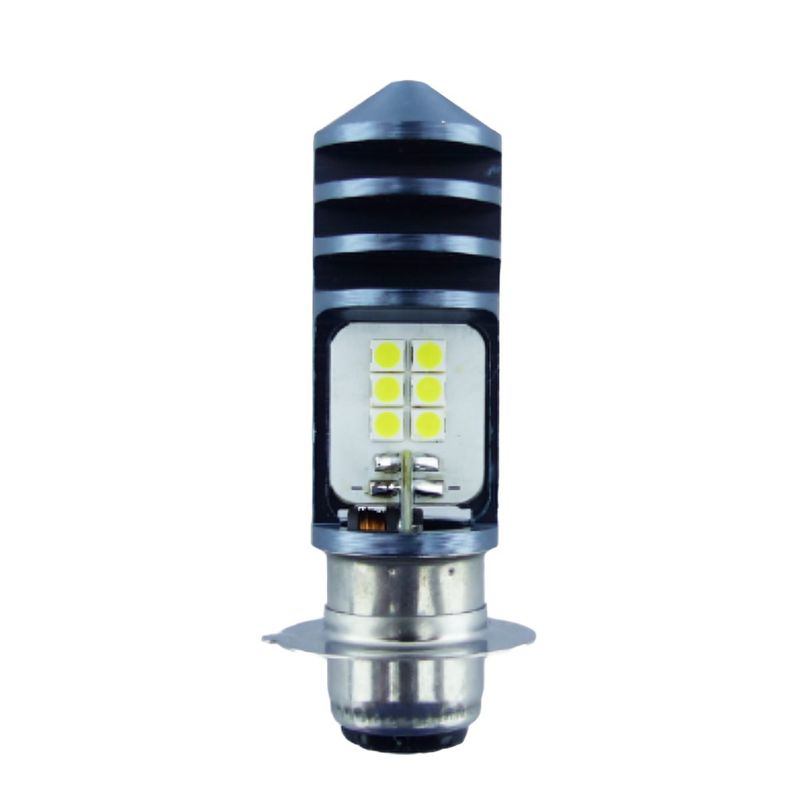 OEM - AMPOLLETA PARA MOTO 12 LED HJG MOD.P15D LUZ BLANCA 12/24V