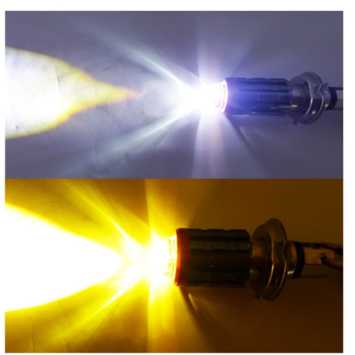 OEM - AMPOLLETA  MOTO H-4 LED OJO DE ANGEL LIUHJG 20W DUO COLOR