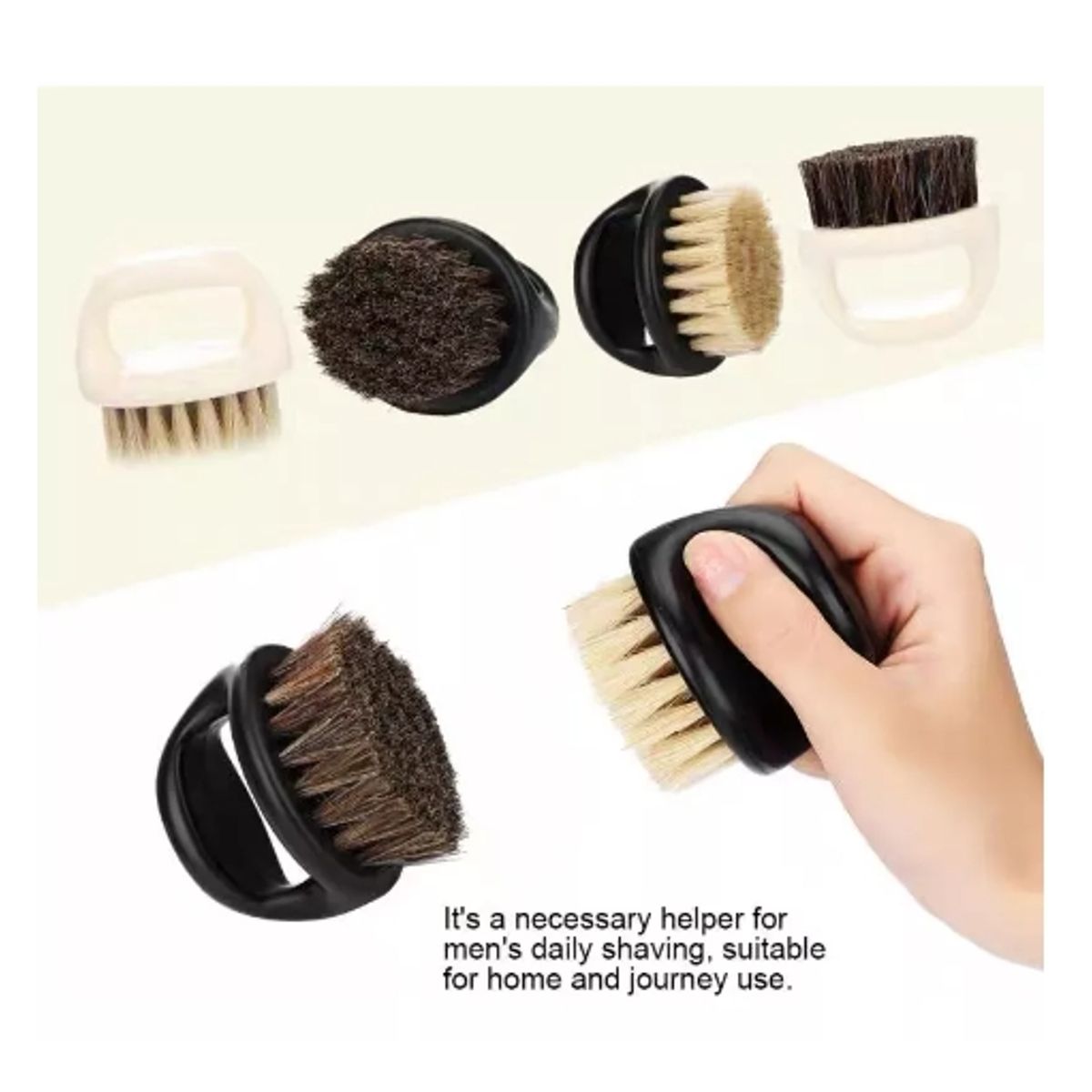 GENERICO - Cepillo Barba Barbería Barbero BEIGE