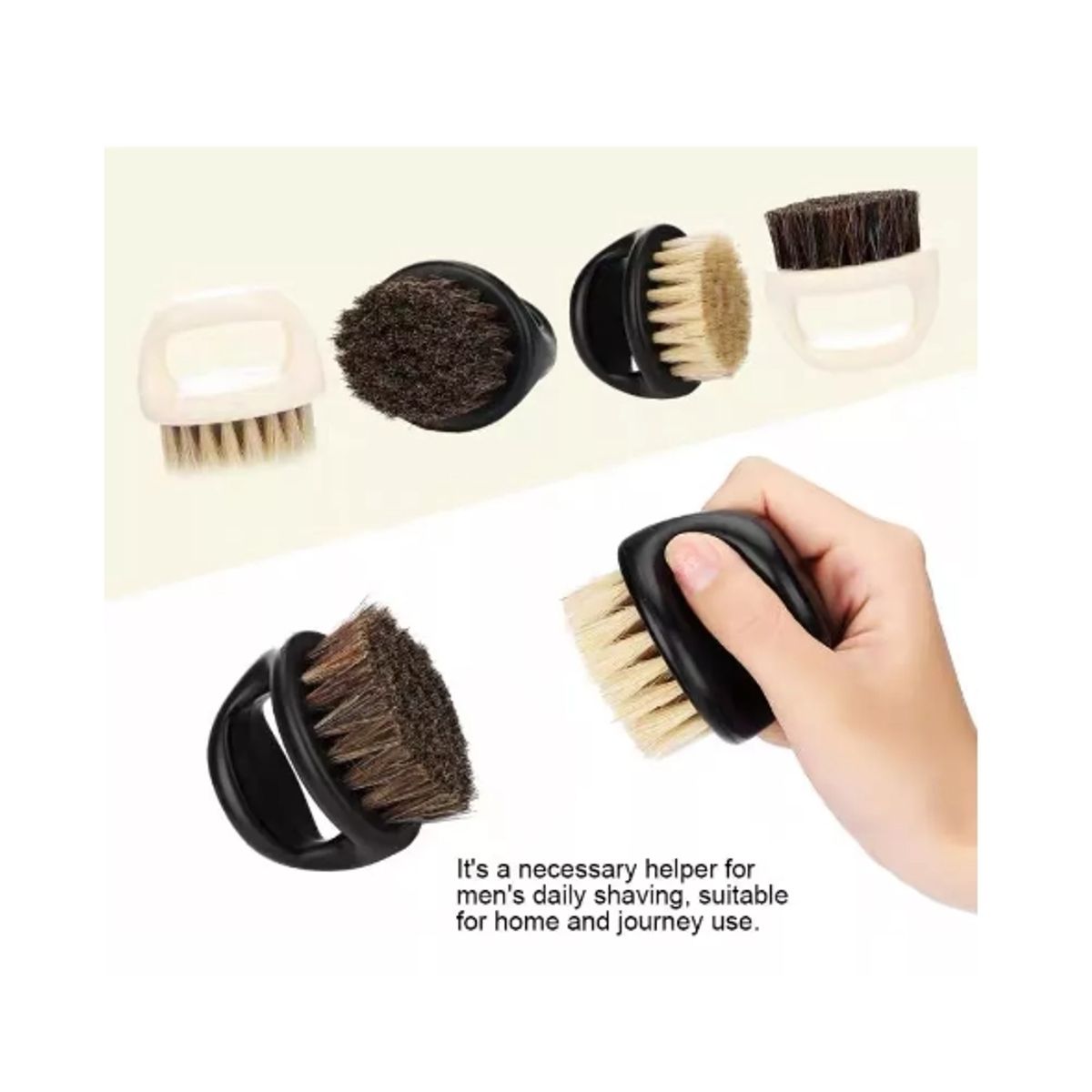 GENERICO - Cepillo Barba Barbería Barbero BEIGE