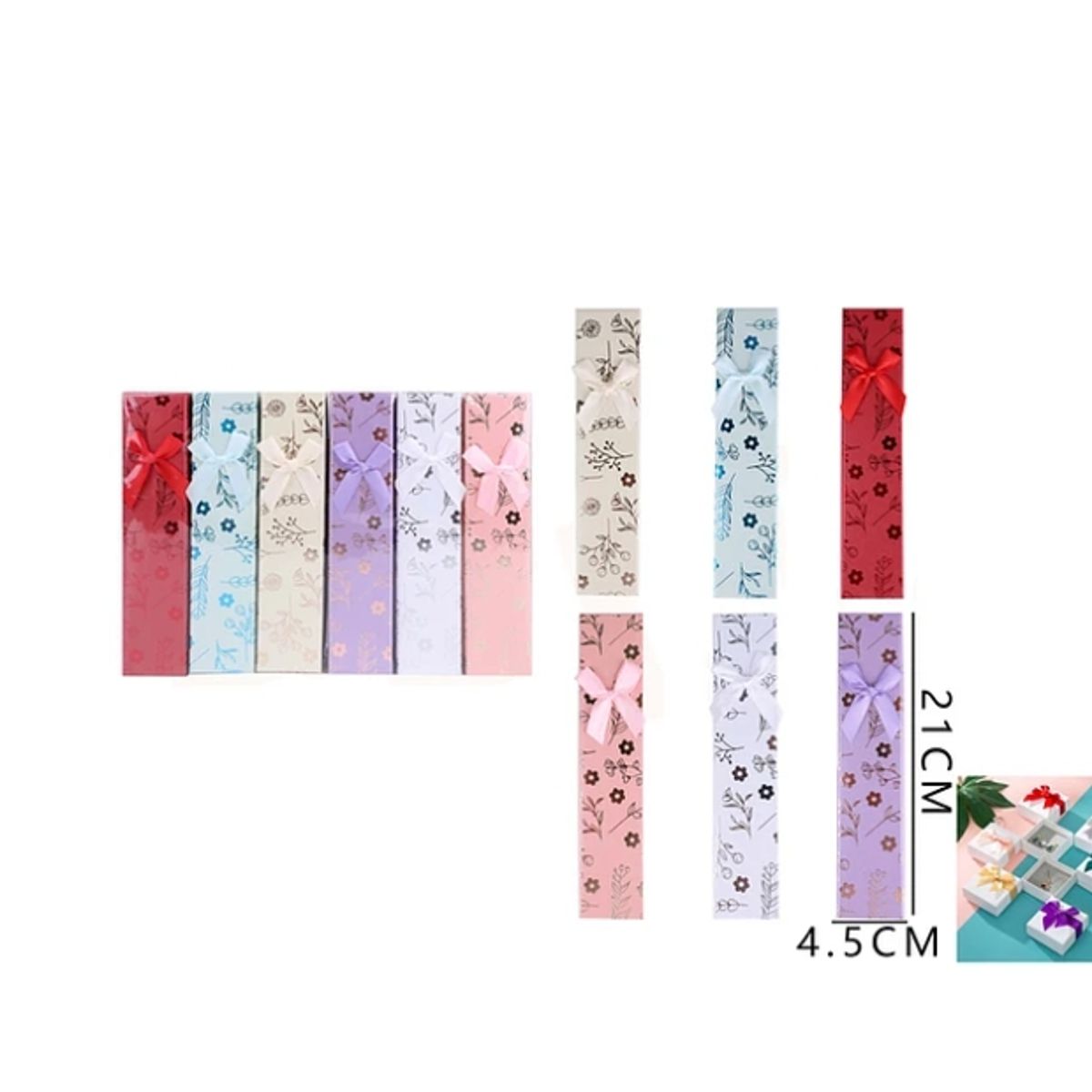 GENERICO - Cajita De Regalo Con Flores 45x21 Cm