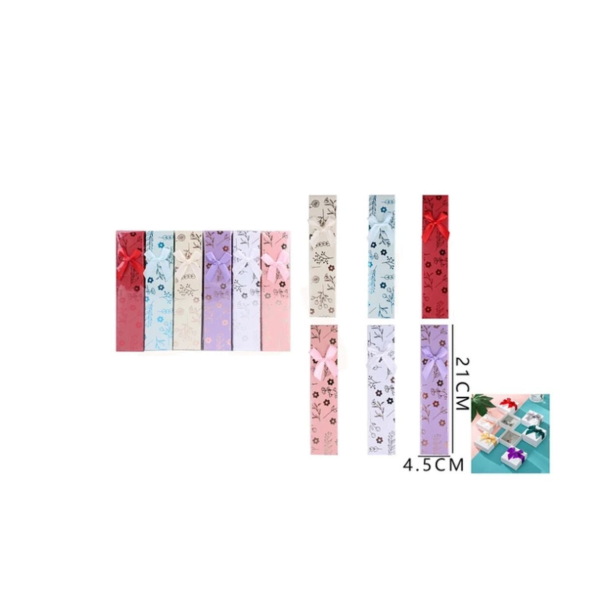 GENERICO - Cajita De Regalo Con Flores 45x21 Cm