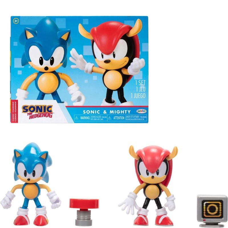 SONIC - Sonic Pack 2 Figuras Classic 10 Cm. - Sonic Y Mighty