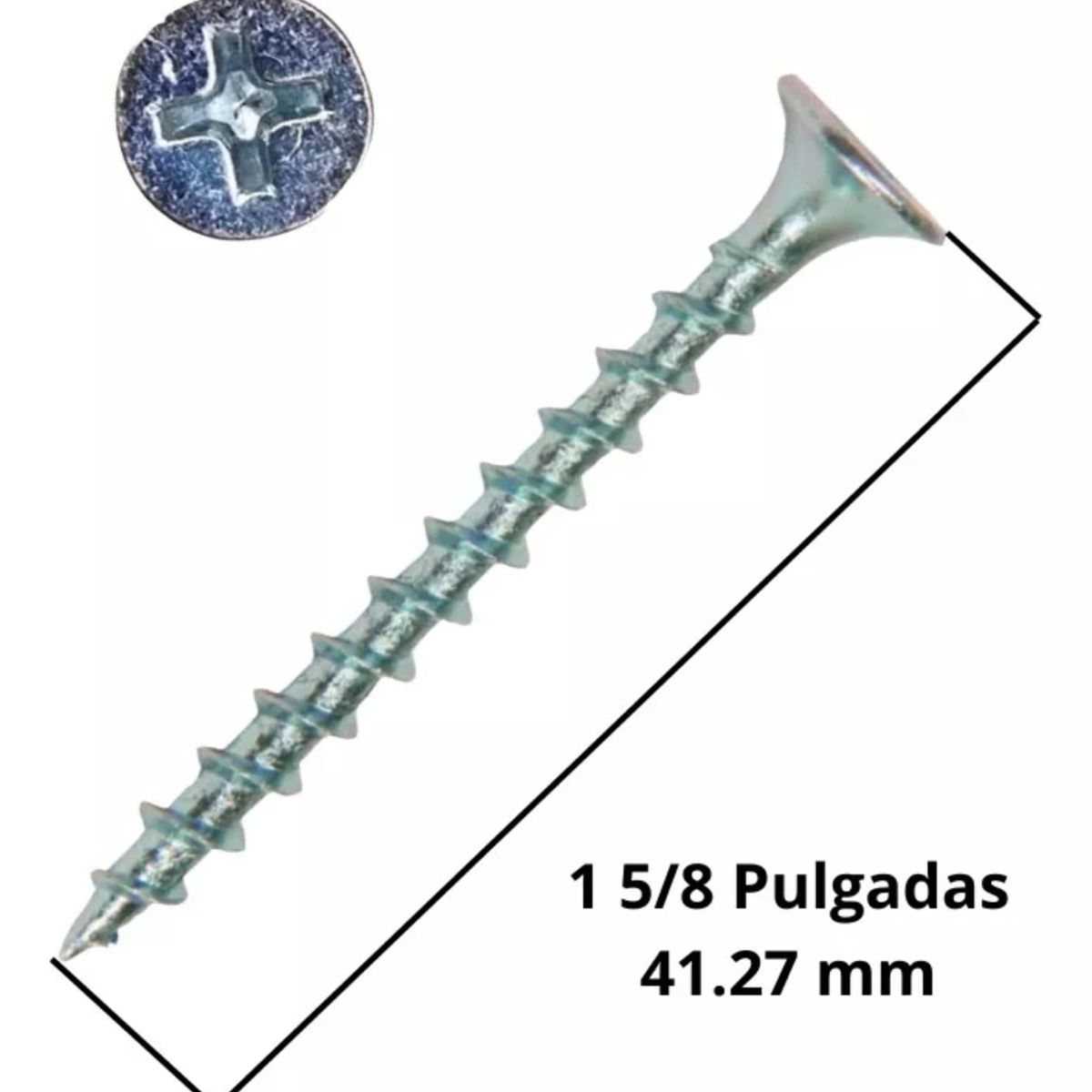 GENERICO - Tornillo CRS Volcanita  6X1 5/8 zincado - Caja 12000 unidades