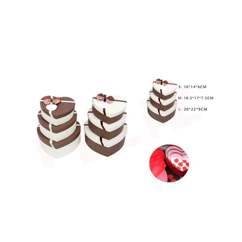 GENERICO - Caja De Regalo Corazon Marron